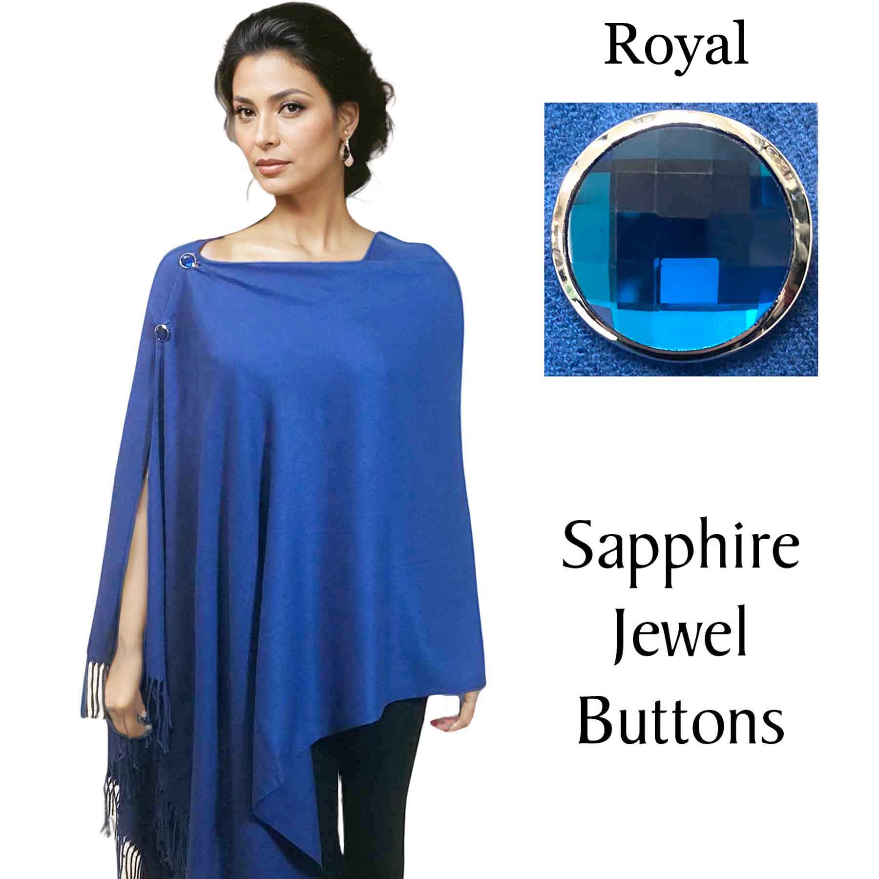 #26 - Royal<br> 
with Sapphire Jewel Buttons