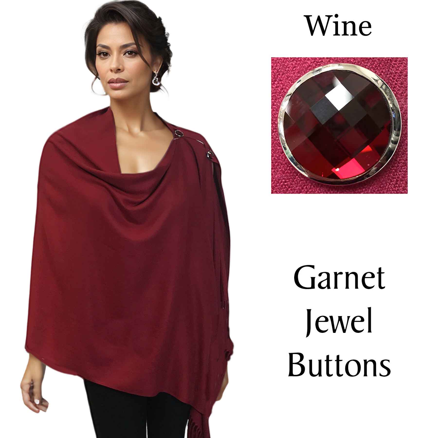 #29 Wine with Garnet Jewel Buttons