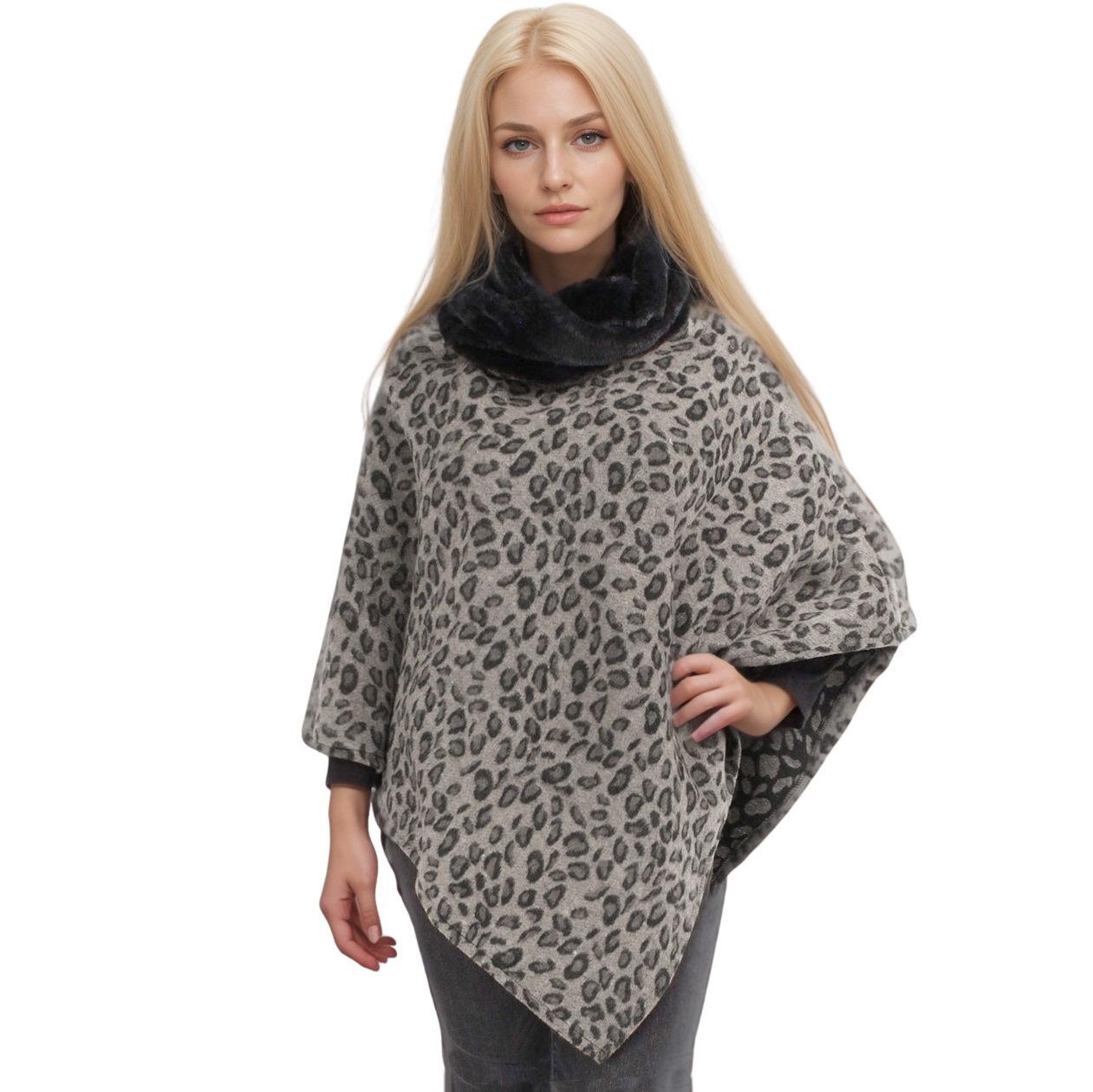 9395/9396 - Animal w/ Faux Fur Trim Collar 