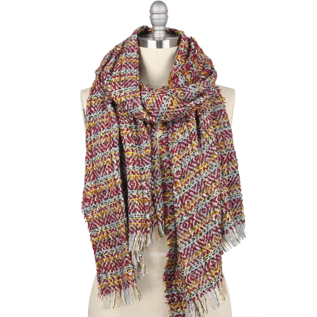 9540 - Multi Color Tweed Scarves