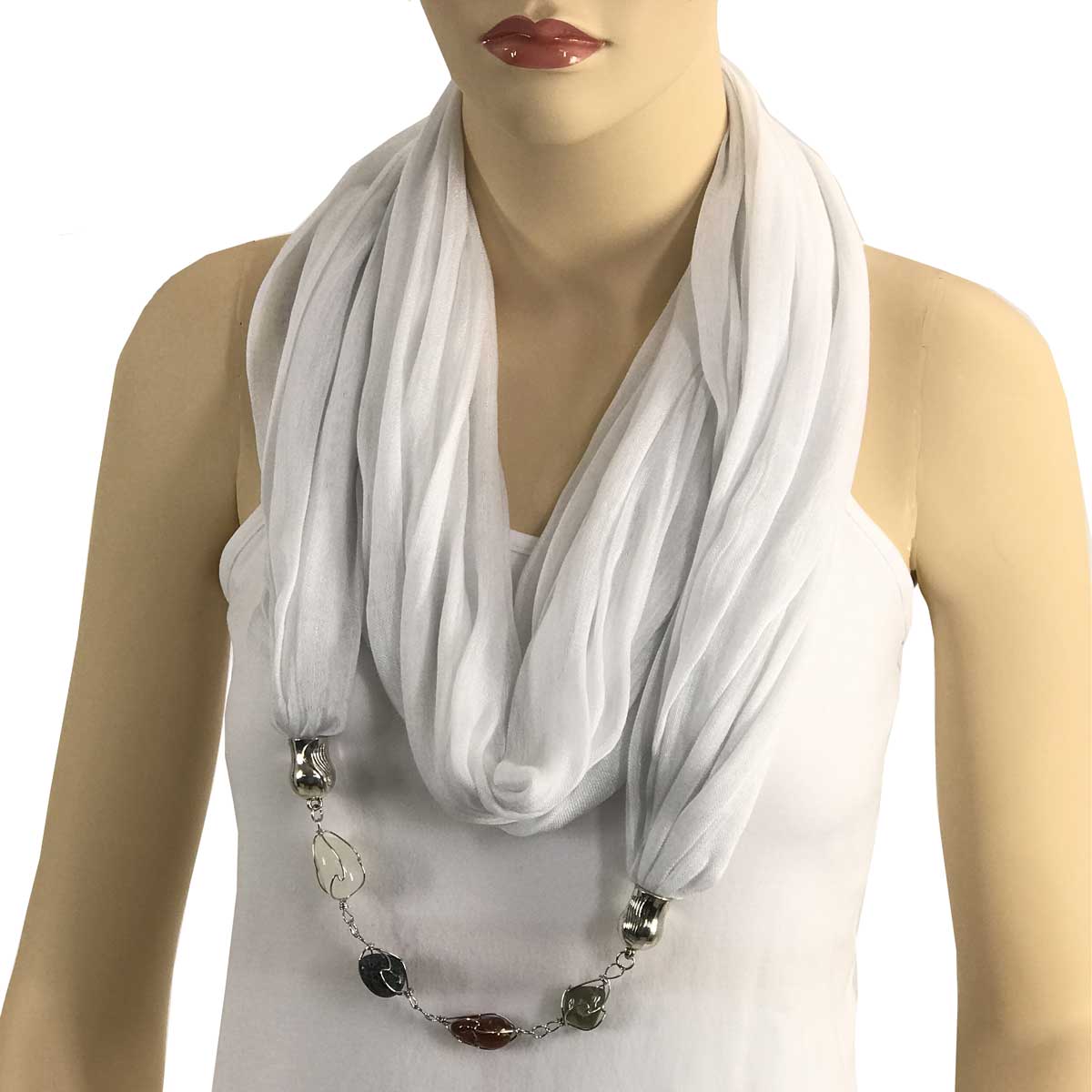 100 - Cotton/Silk Jewelry Infinity Scarves 