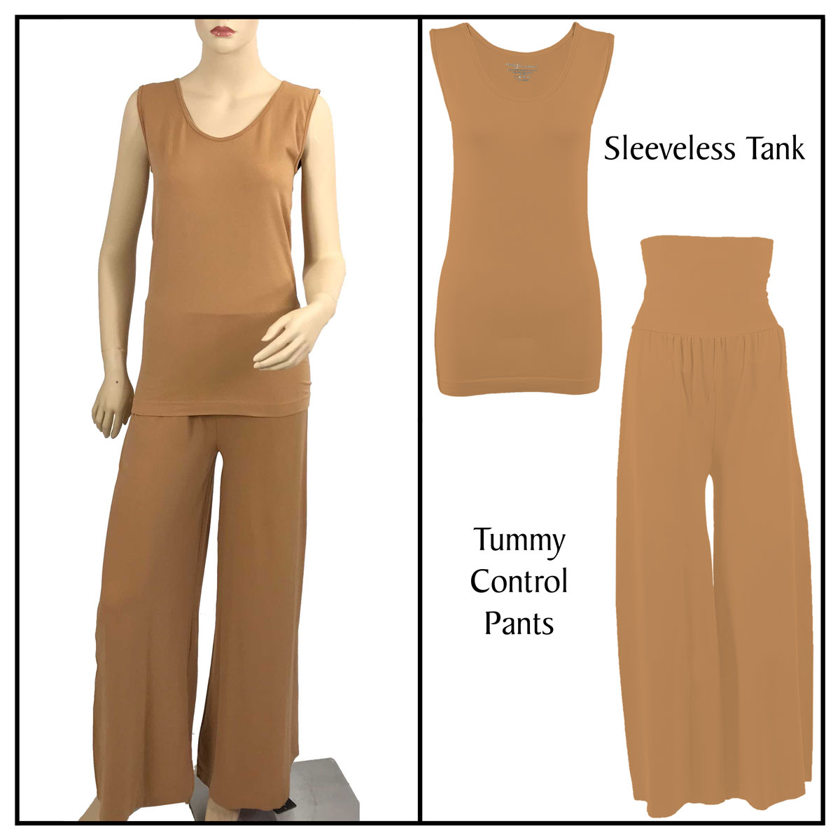 Copper Sleeveless Top (One Size) with Pants