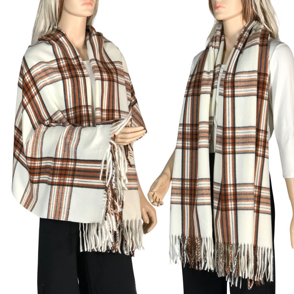 3170 - Plaid Cashmere Blend Shawls