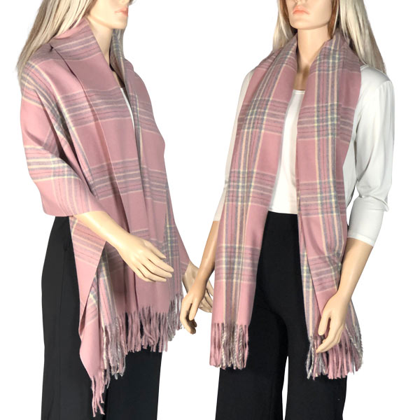 3170 - Plaid Cashmere Blend Shawls