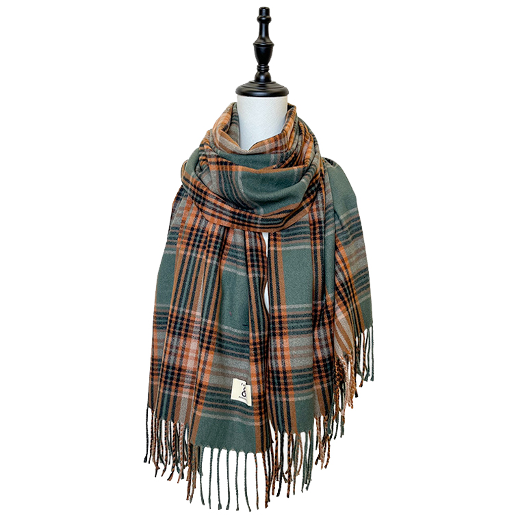 3170 - Plaid Cashmere Blend Shawls