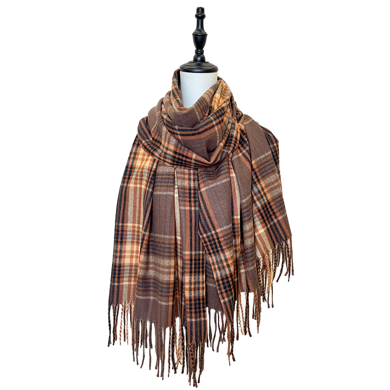 3170 - Plaid Cashmere Blend Shawls