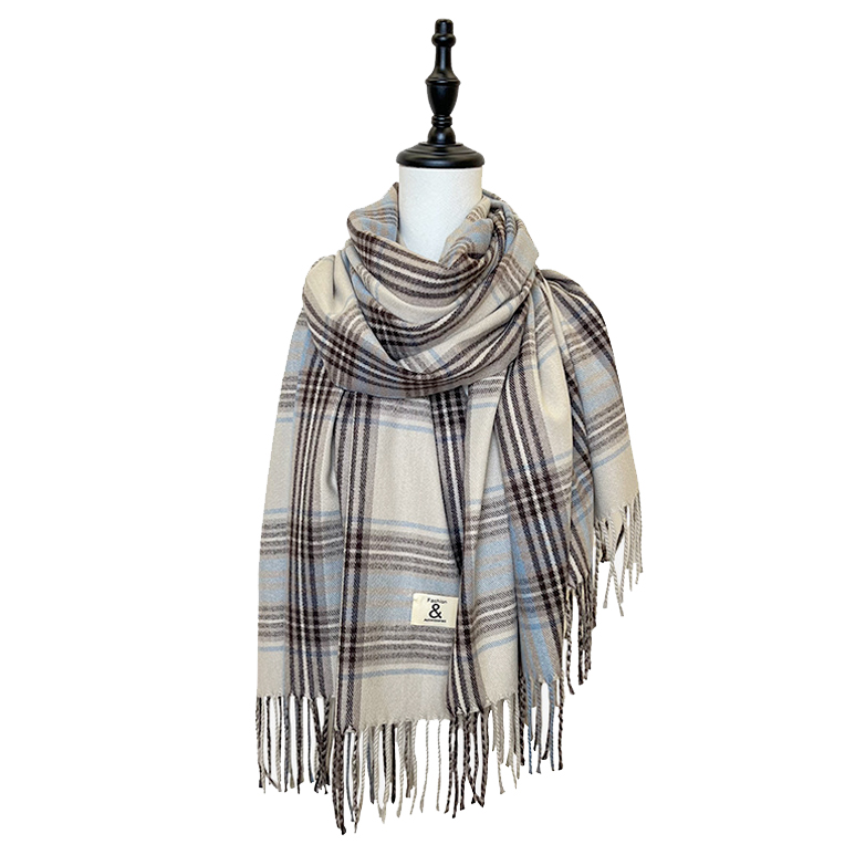 3170 - Plaid Cashmere Blend Shawls