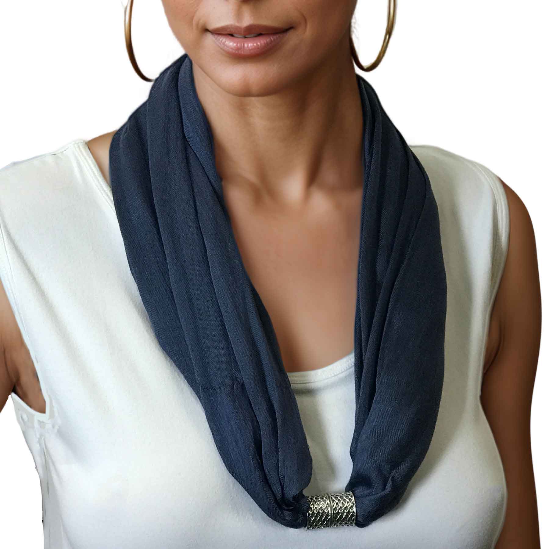3171 - Magnetic Clasp Scarves (Cotton/Silk) 100 