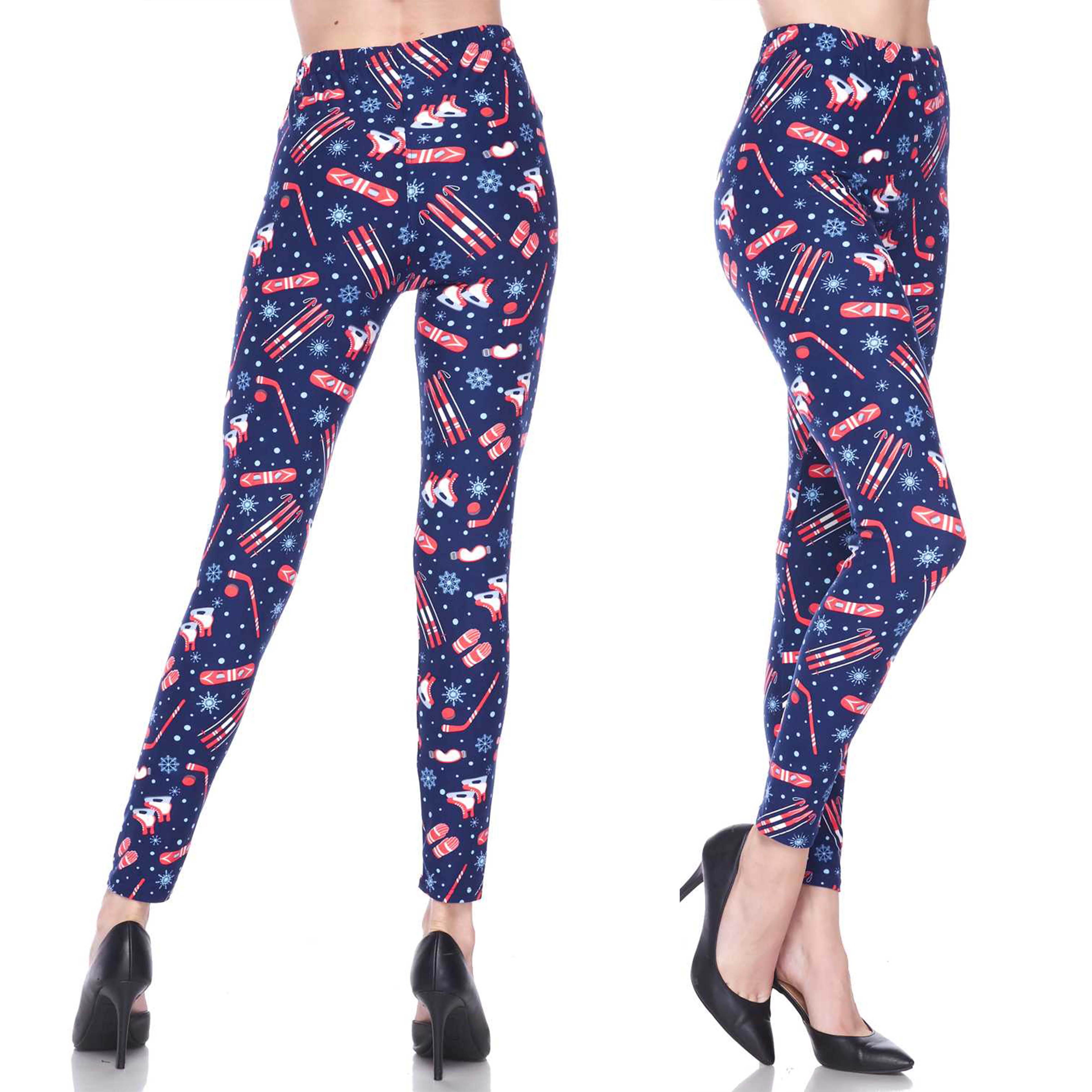 7683 - Christmas Print Brushed Fiber Leggings 