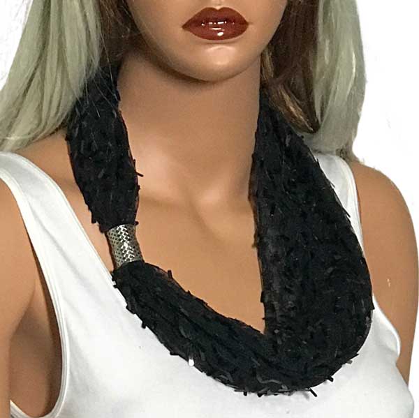 4121 - Sequined Magnetic Clasp Scarves