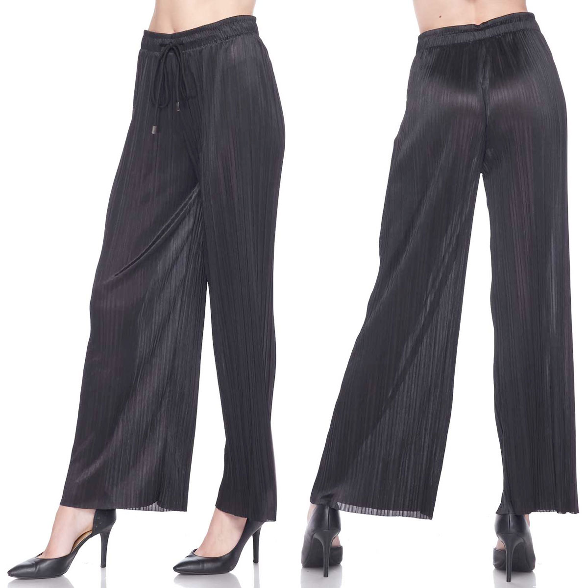 3251 - Pleated Wide Leg Shimmer Pants