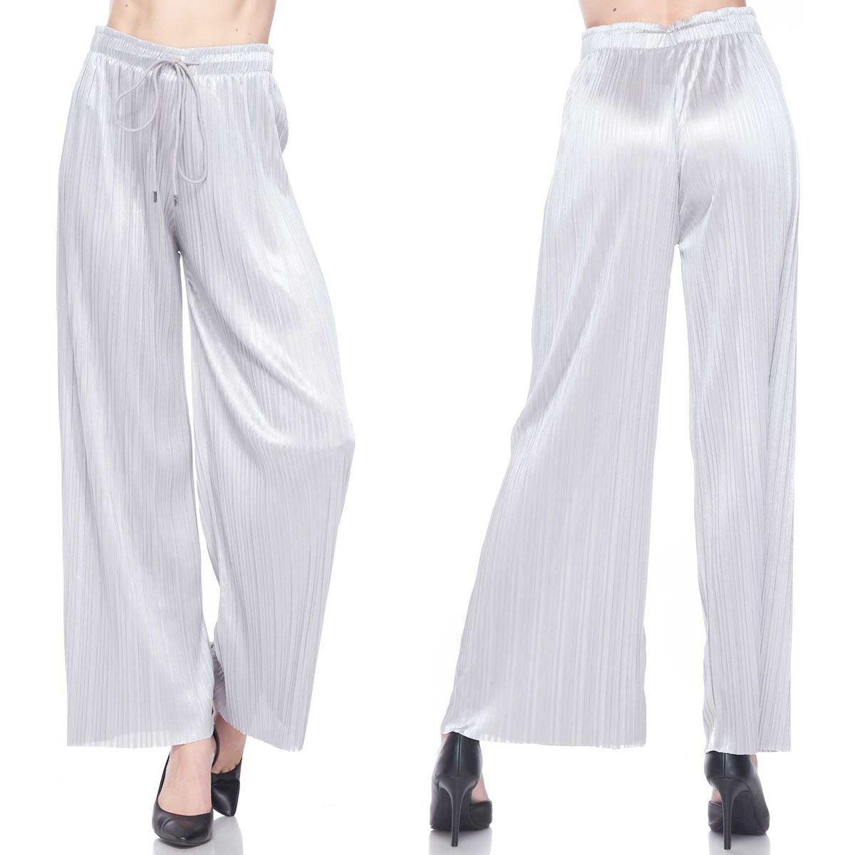 3251 - Pleated Wide Leg Shimmer Pants