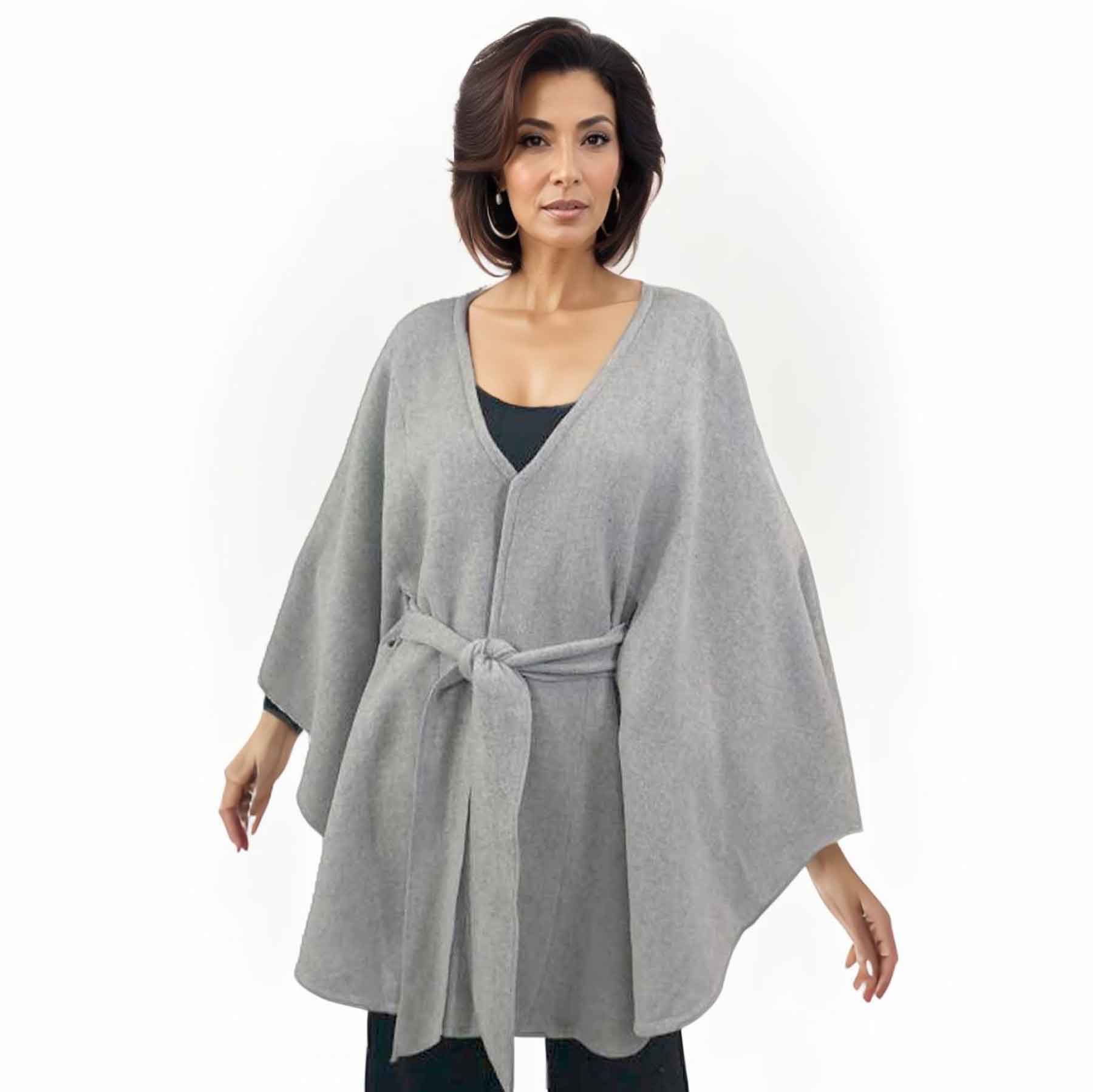 LC15 Light Grey <br>Belted Cape 