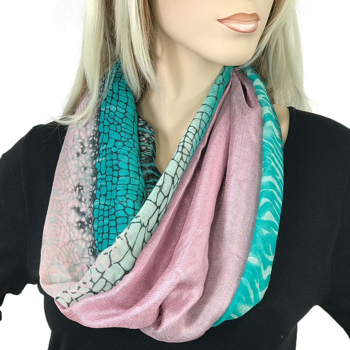 #02 Multi Python 994 Teal - Dusty Pink