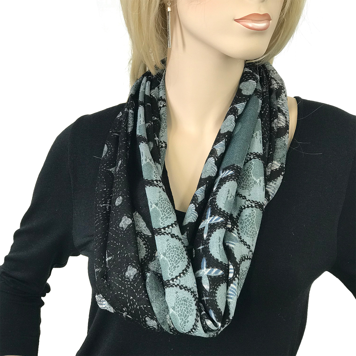 3278 - Magnetic Clasp Scarves (Gypsy Prints)