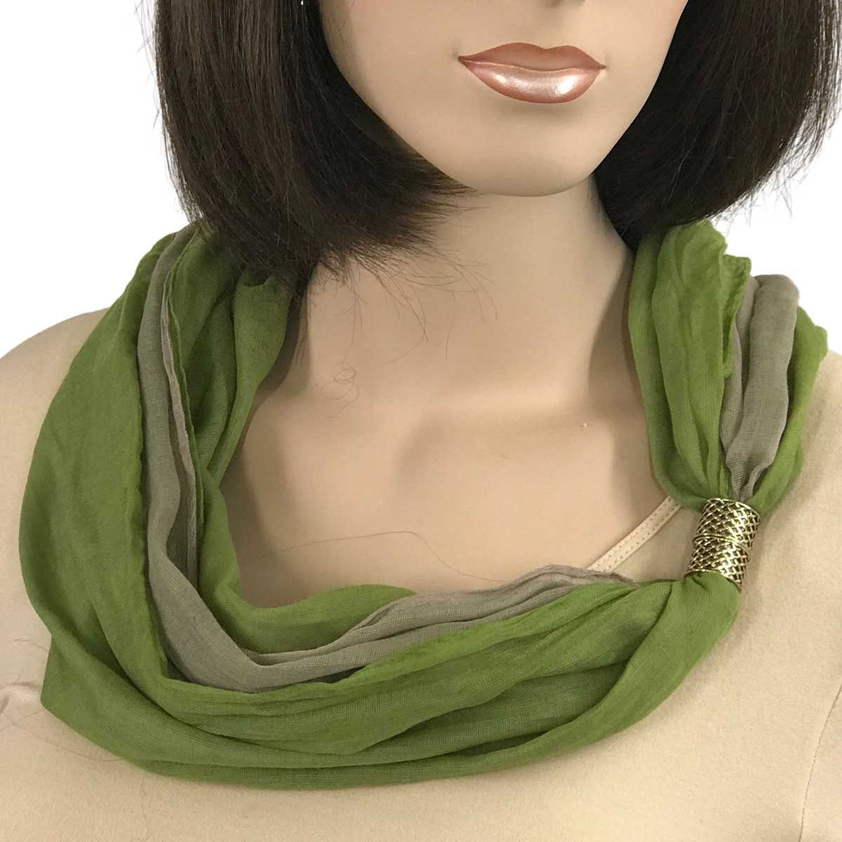 3296 Magnetic Clasp Scarves (Two Layer)