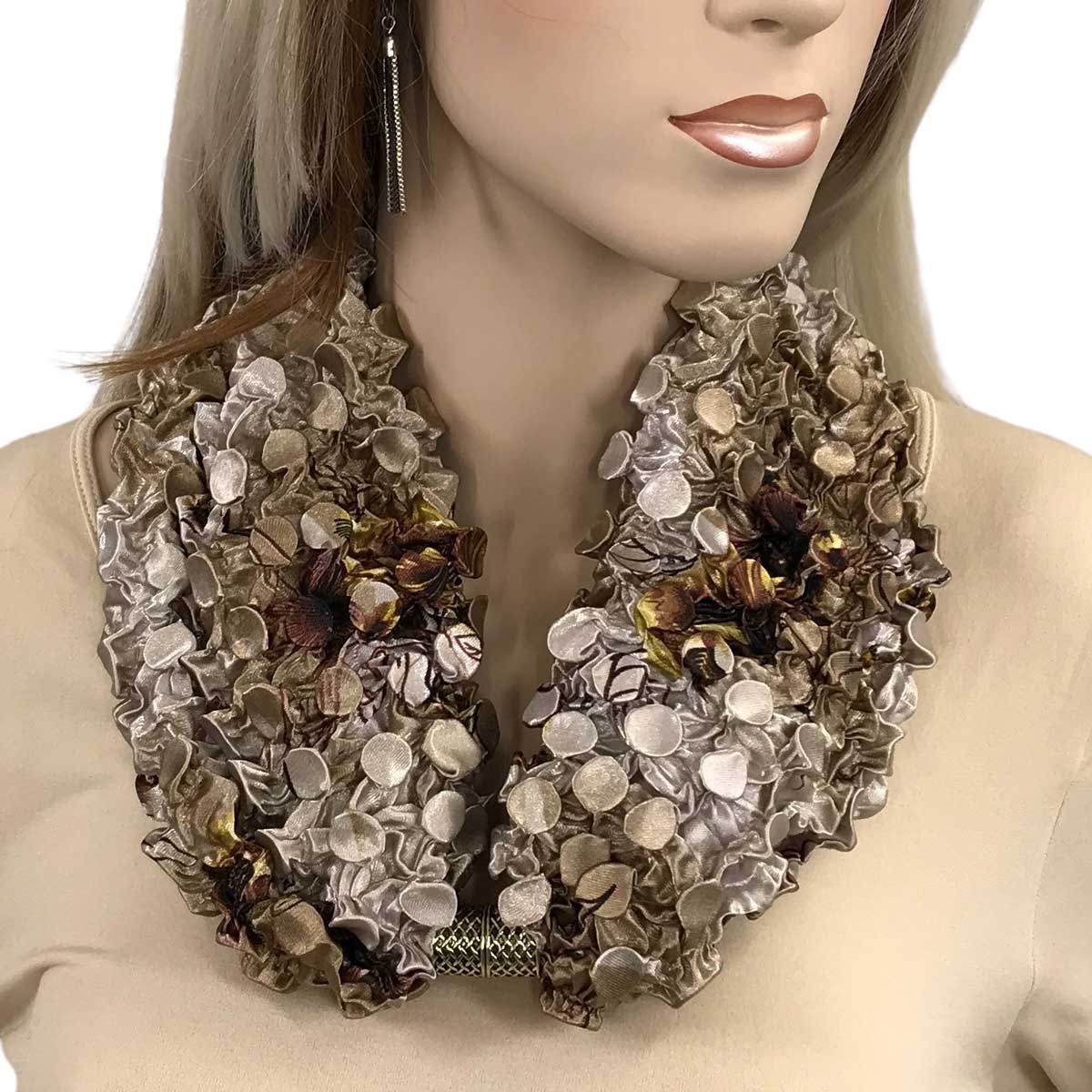 Magnetic Clasp Scarves - Coin + Bubble Satin 3302