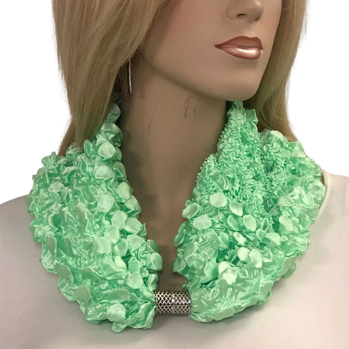 MINT Coin Fishscale Satin Magnetic Clasp Scarf    MB