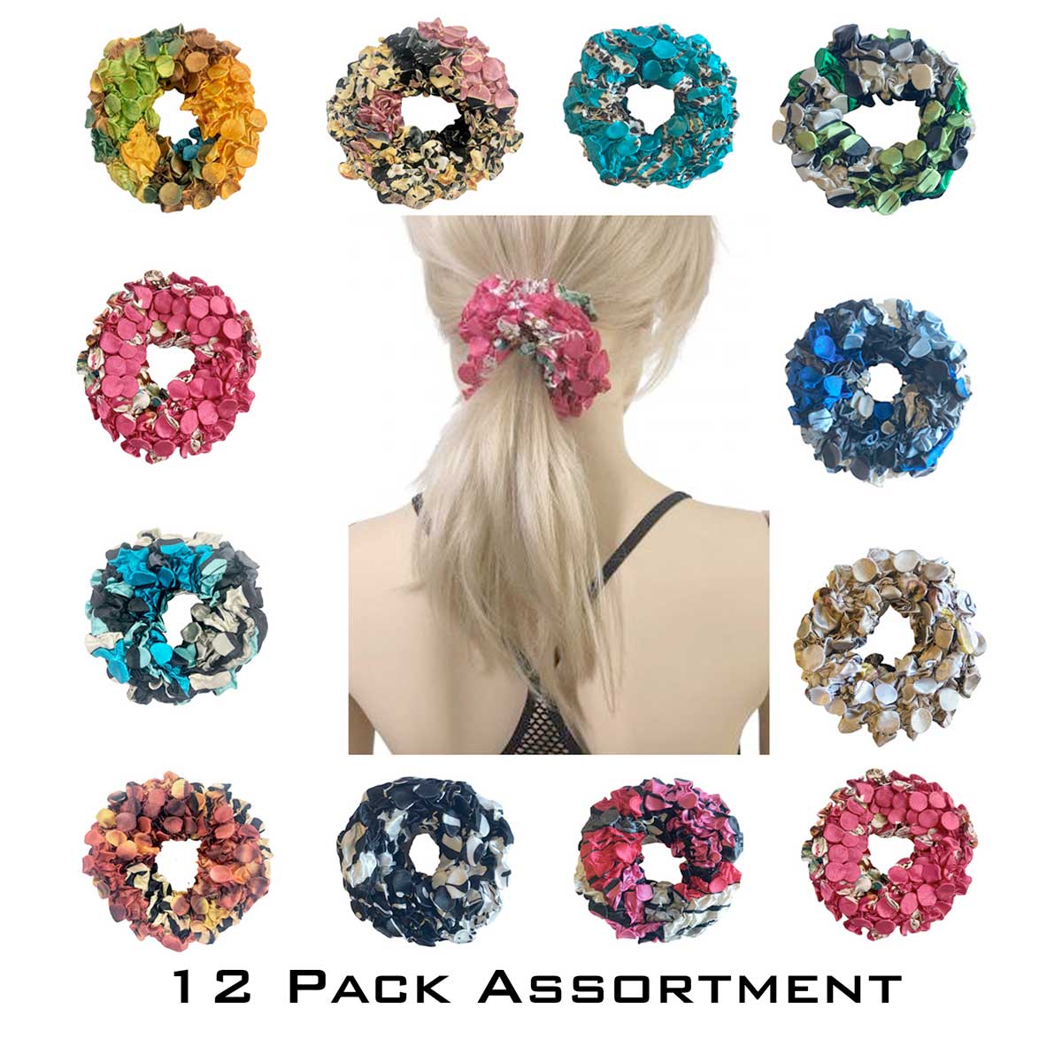 1432 Scrunchies - Bubble Satin (Jelly Donuts) 