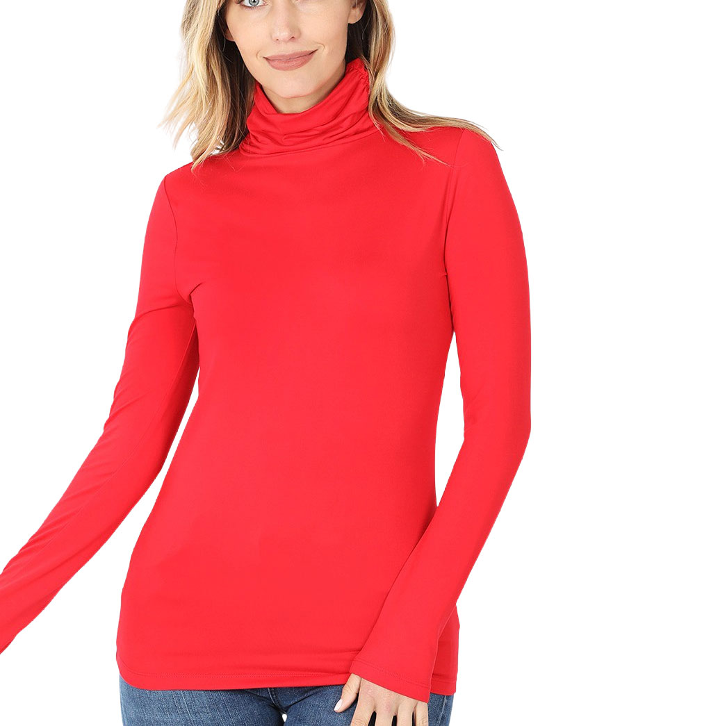 Ruby Ruched Turtleneck Long Sleeve 2055