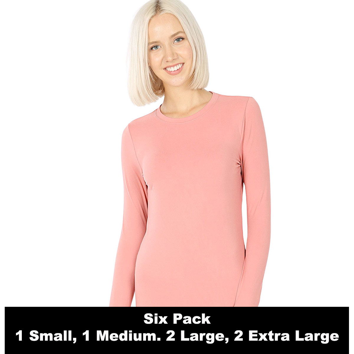 2053 - Round Neck Long Sleeve Tops