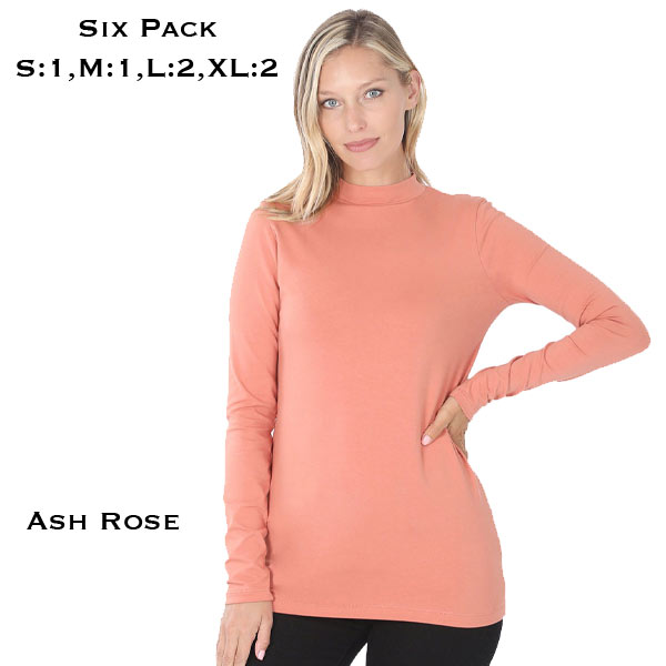 1059 - Ash Rose Six Pack<br> 
Mock Turtleneck 