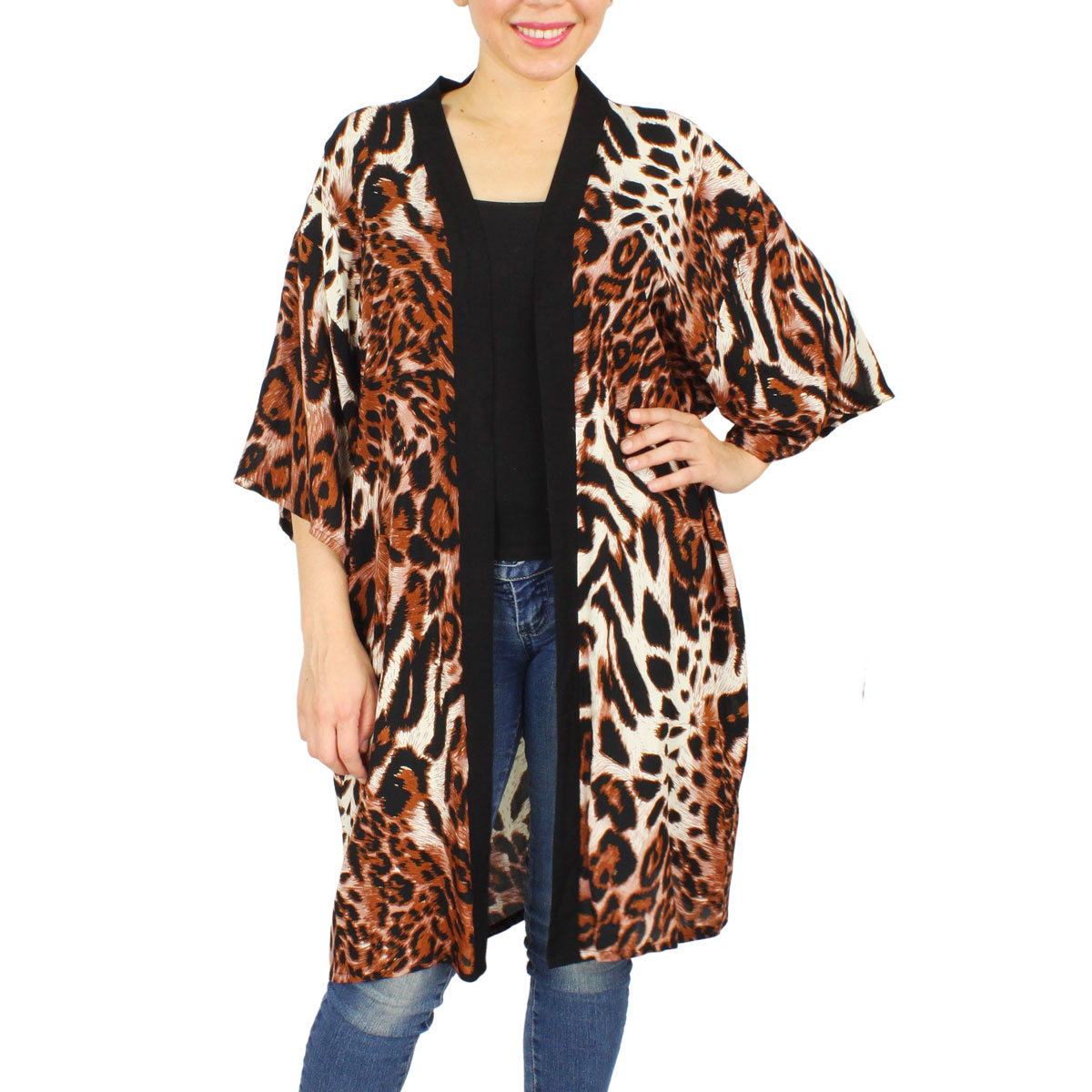 9360 - Leopard Print Kimono