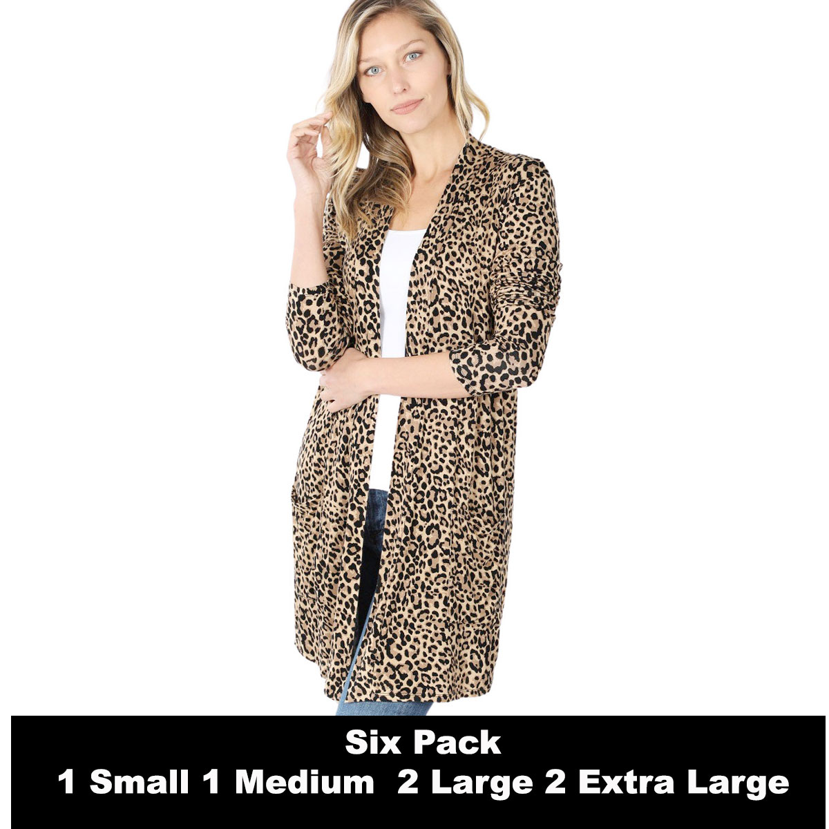 Slouchy Pocket Open Cardigan Prints 320 and 900