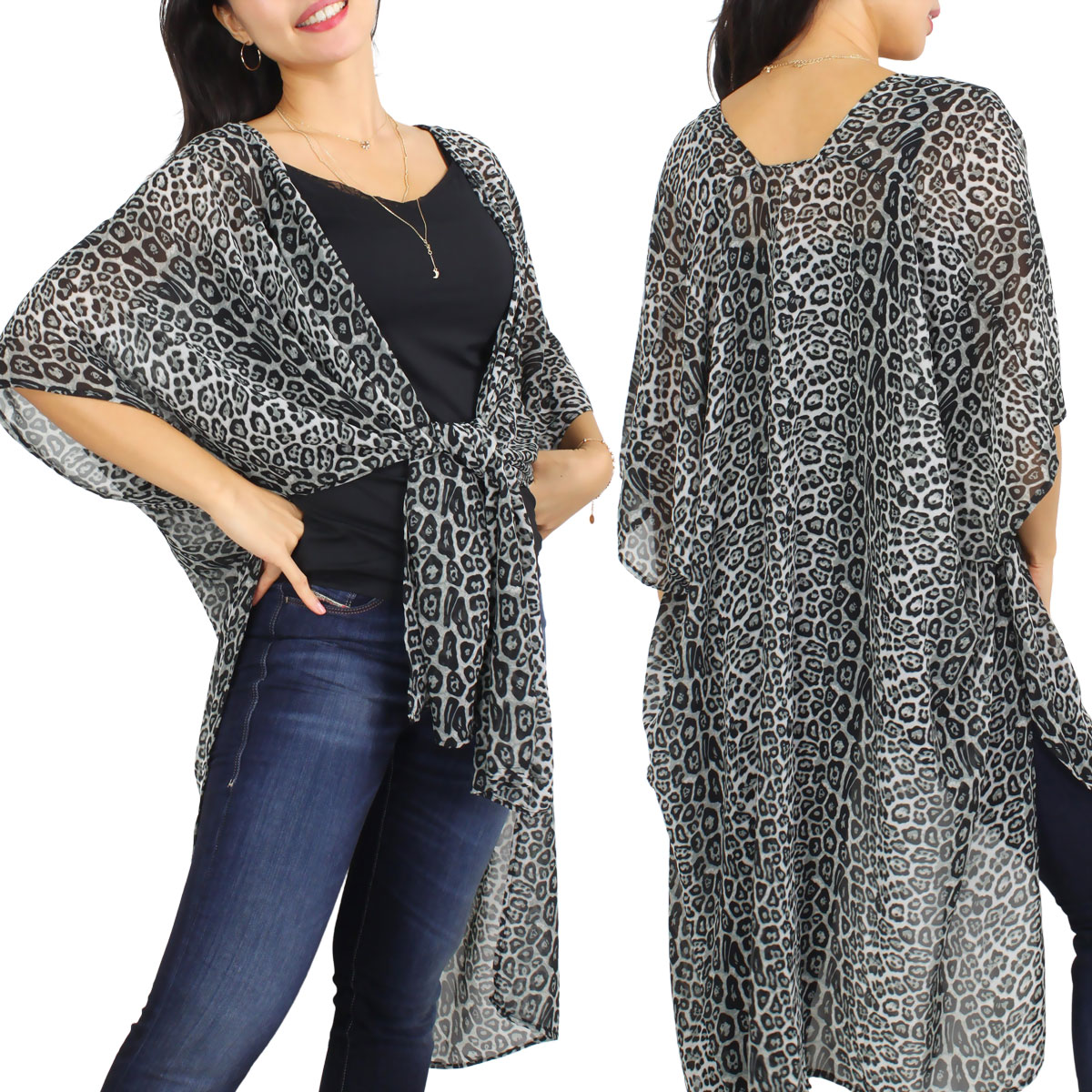 9954 - Leopard Print Kimono