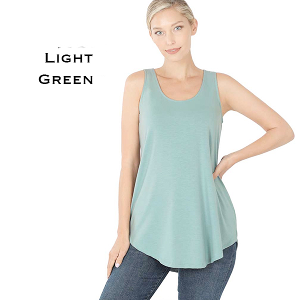 2100 - Sleeveless Round Hem Tops