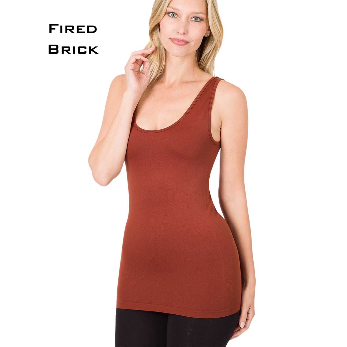 FIRED BRICK Scoop Neck Seamless Tank Top 6700 MB