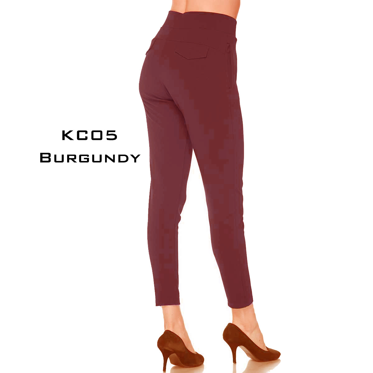 BURGUNDY Pants - Knit Crepe KC05 MB