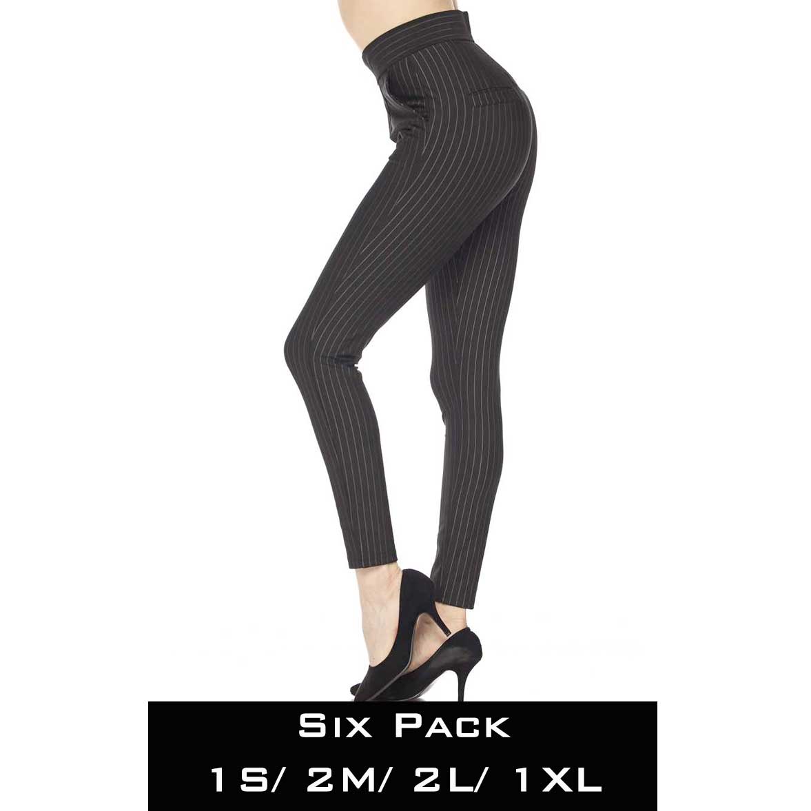  BLACK SIX PACK Pants - Stretch Stripes YS04 