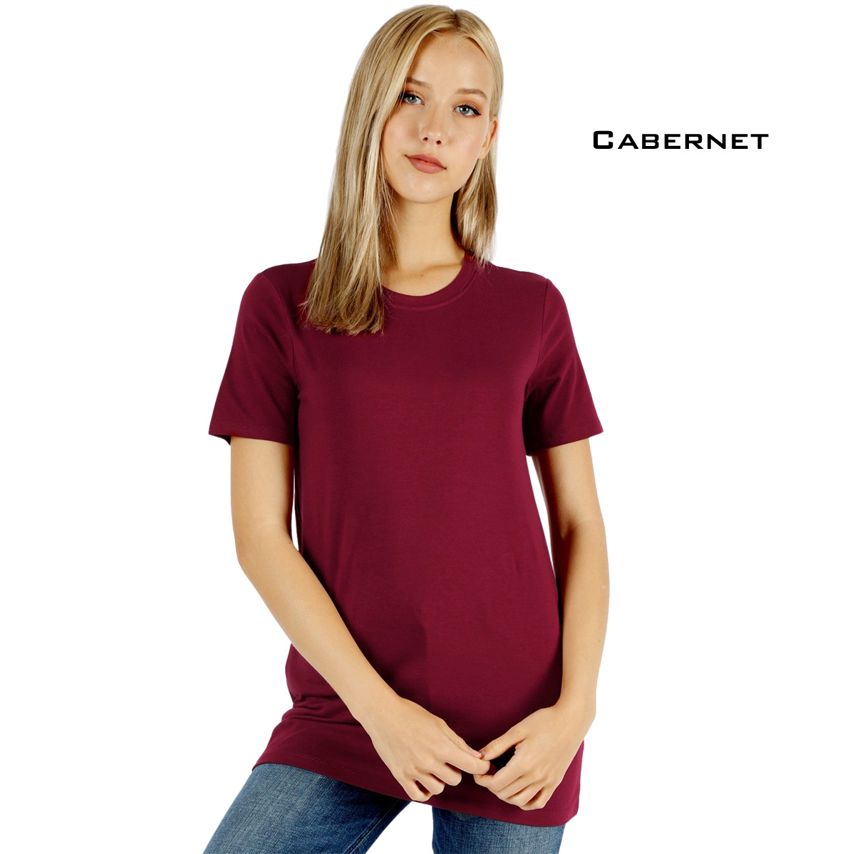 CABERNET Crew Neck Short Sleeve T-Shirt 1008 
