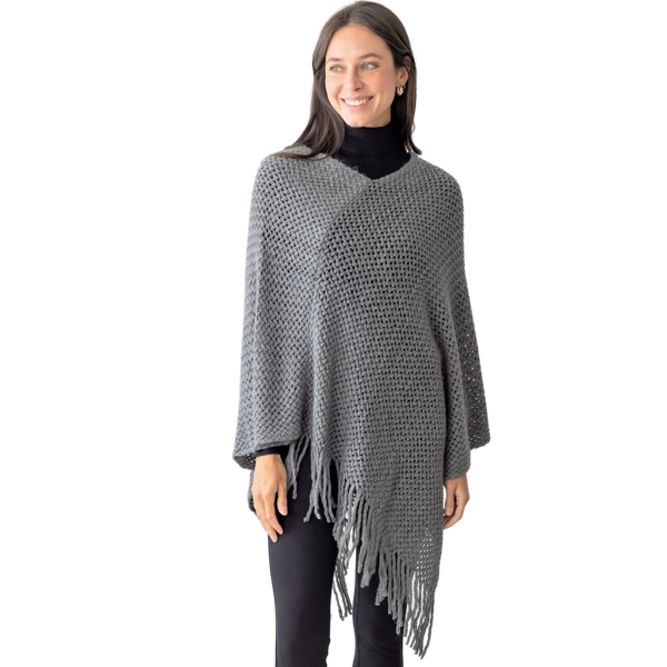 5110 - Grey<br>
Crochet Pattern Poncho
