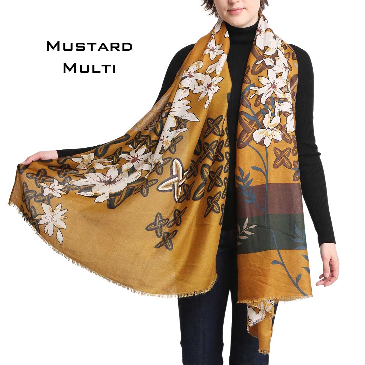 wholesale1400-1401-luxury-scarf-wrap-1400-02-mustard-multi-luxury