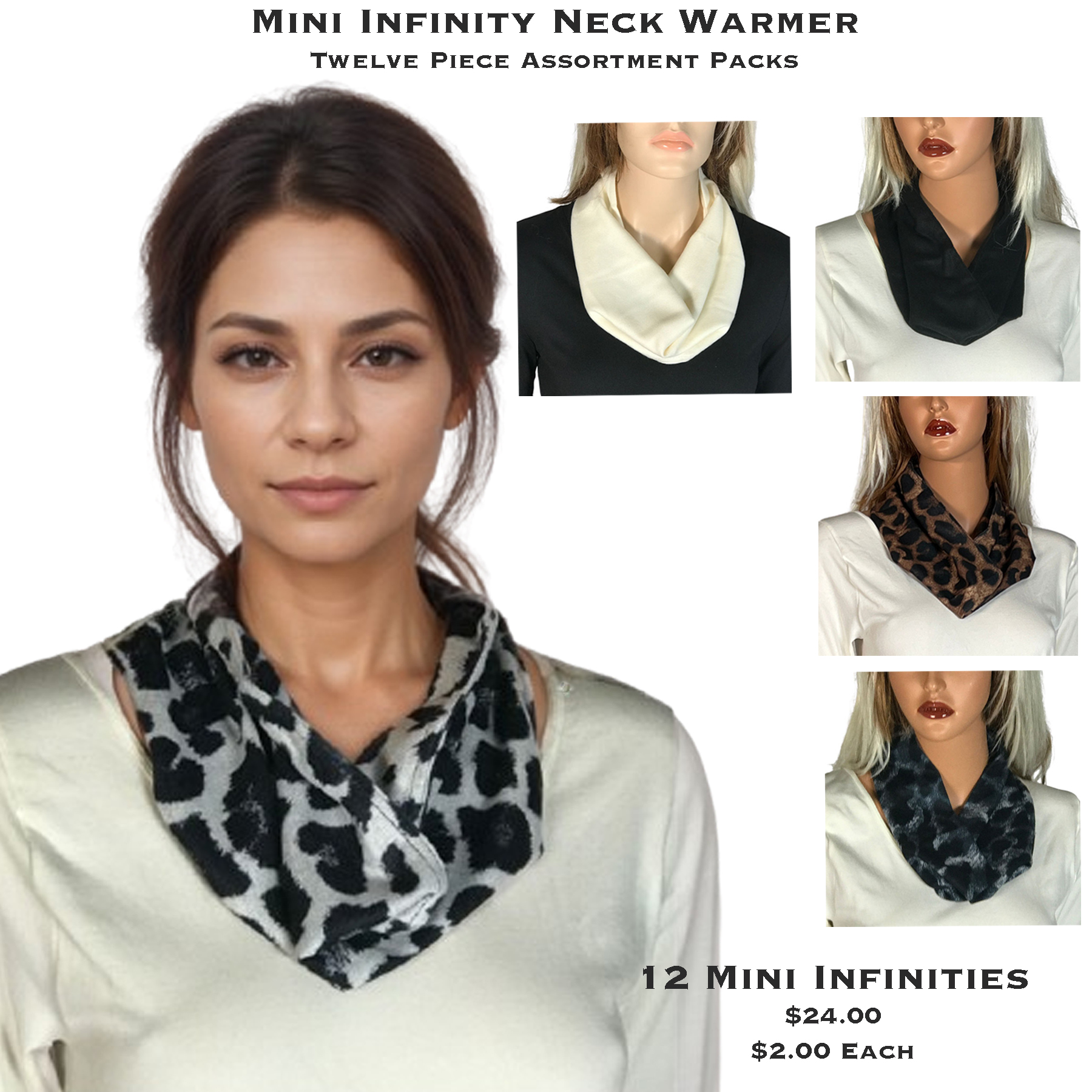 3589 - Mini Infinity Neck Warmers 