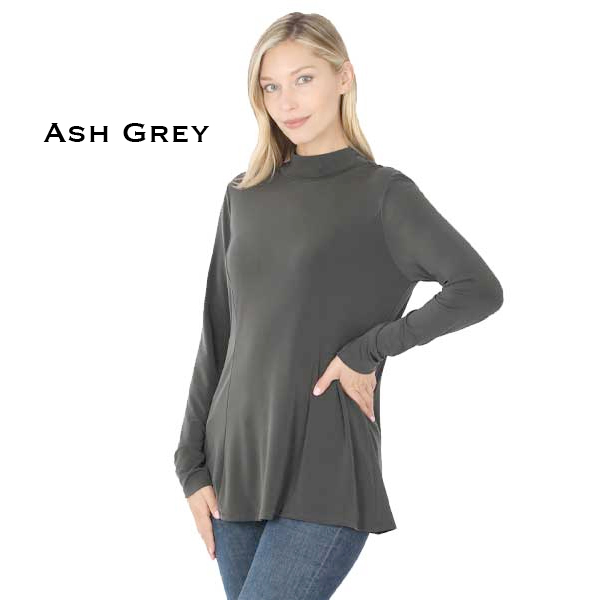 10016 - Long Sleeve ITY Mock Turtleneck Tops