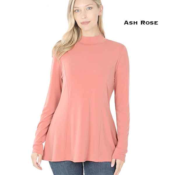 10016 - Long Sleeve ITY Mock Turtleneck Tops