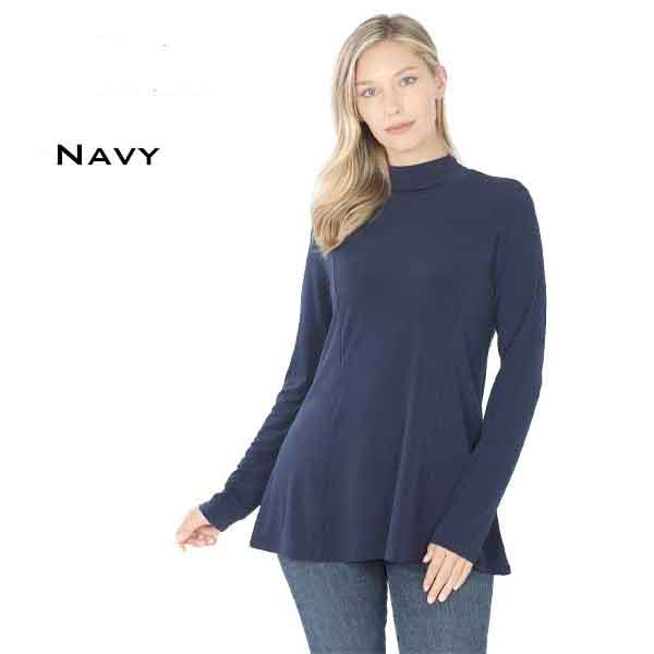 10016 - Long Sleeve ITY Mock Turtleneck Tops