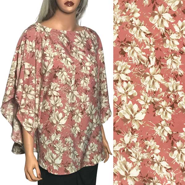 10164 - Rose Floral<BR>
Round Bottom Poncho