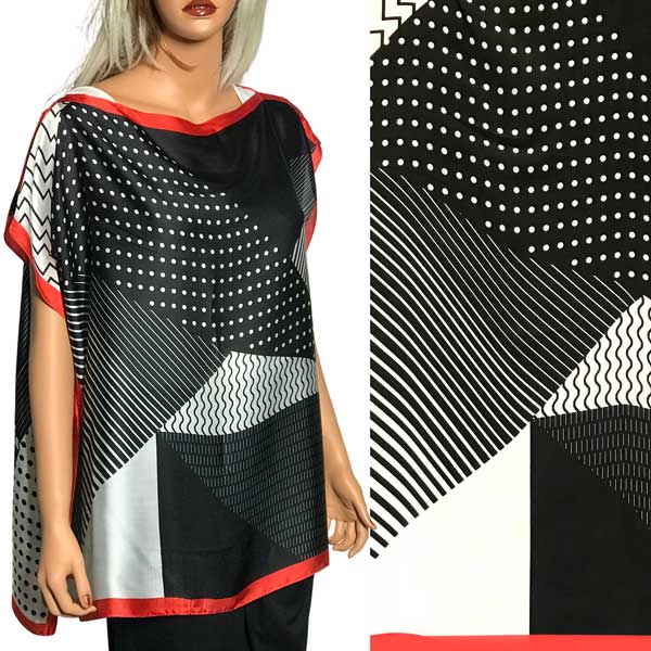 10279 - Abstract Design <bR>
Satin Poncho