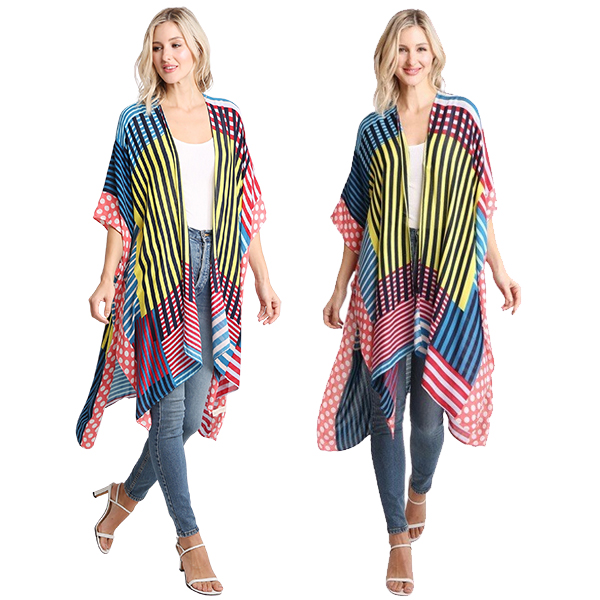 2106/3 - Stripe and Dash Print<br>
Kimono