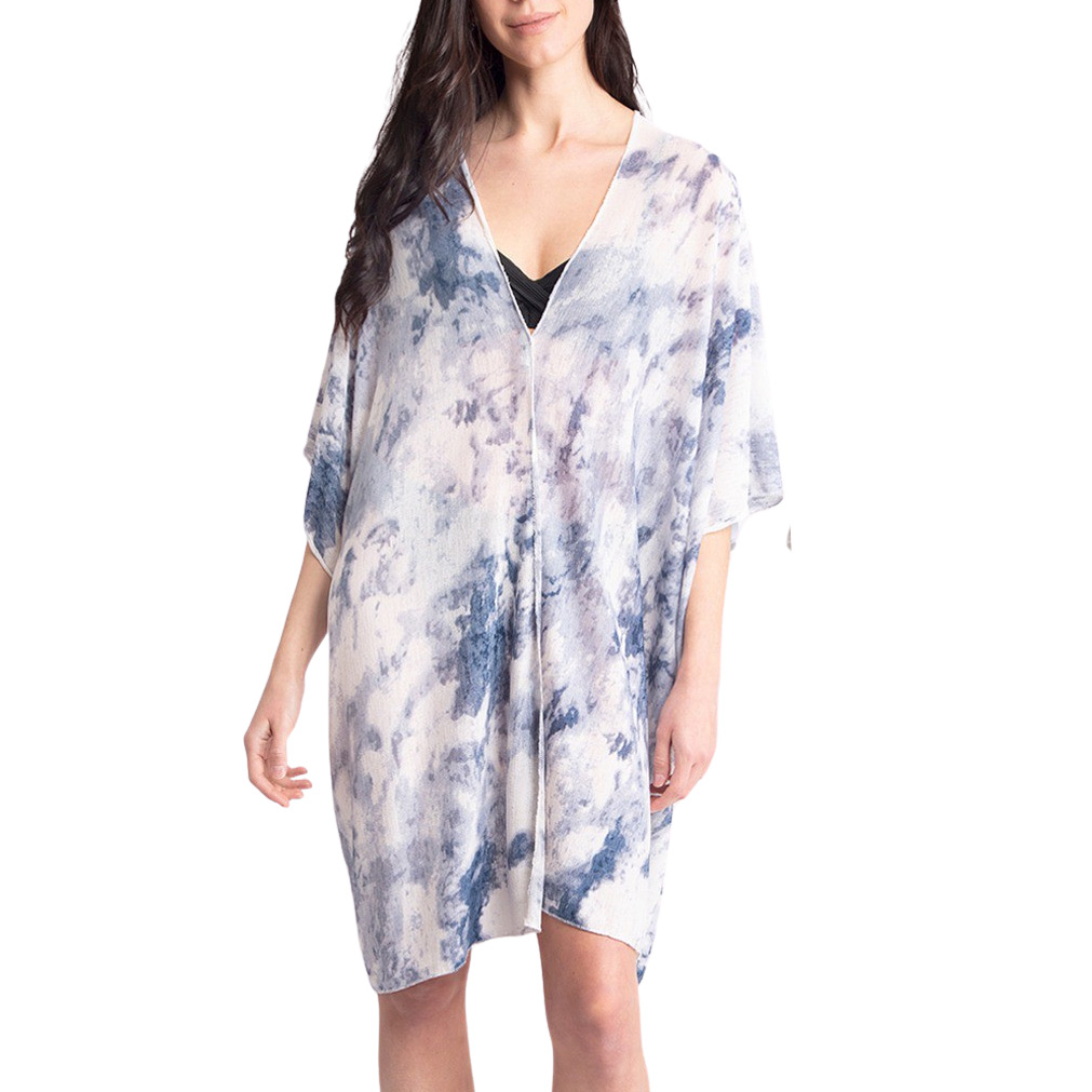 Tie Dyed Kimonos  - 2133 - Blue - Gauze JERSEY Knit