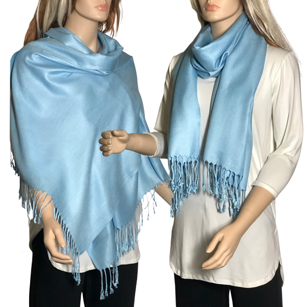 3697 - Pashmina Style Solid Color Wraps