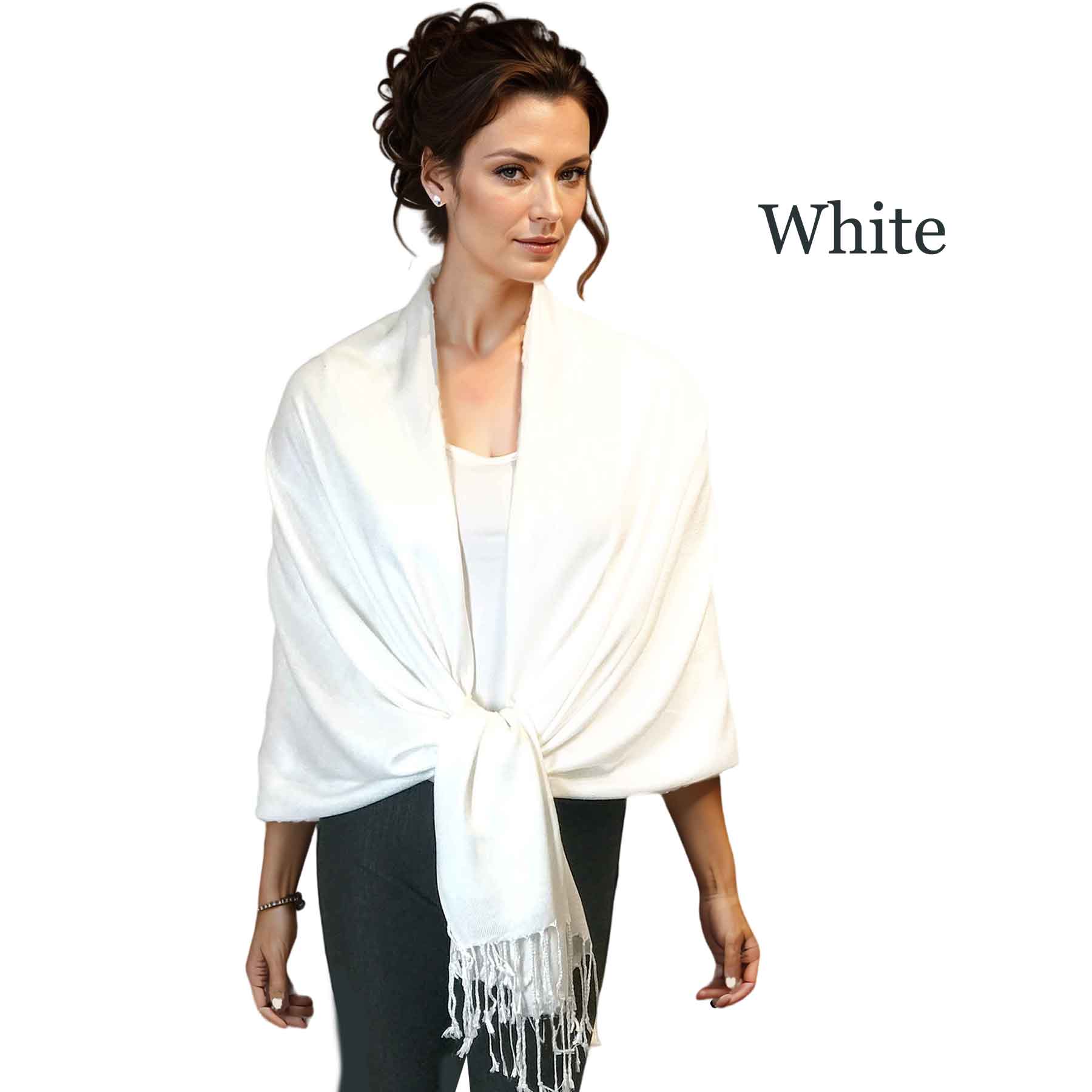 White #01<br>
Pashmina Style Shawl