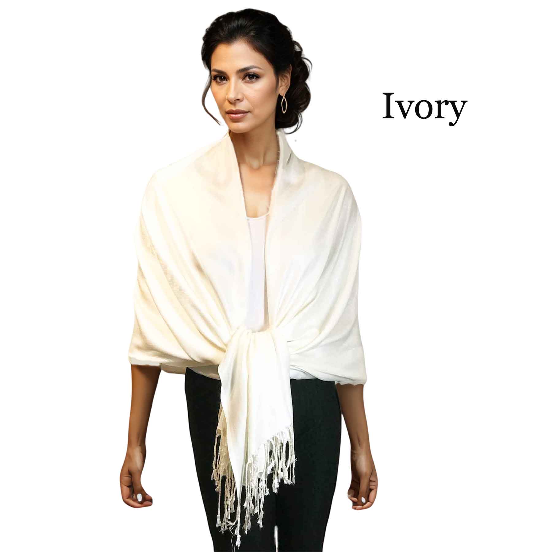 Ivory #02<br>
Pashmina Style Shawl