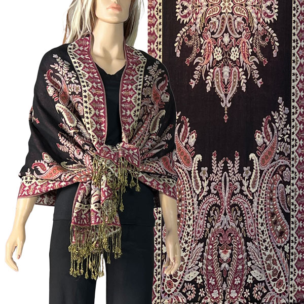 3695 - Paisley Woven Shawls 