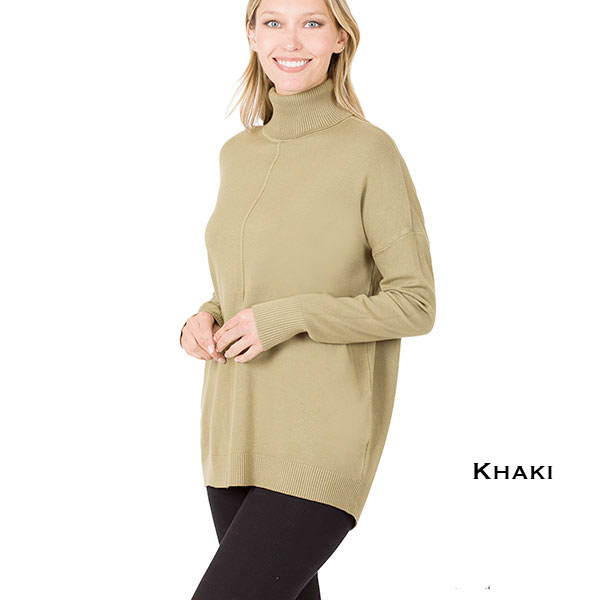 21019 - Khaki<br>
Turtleneck Sweater