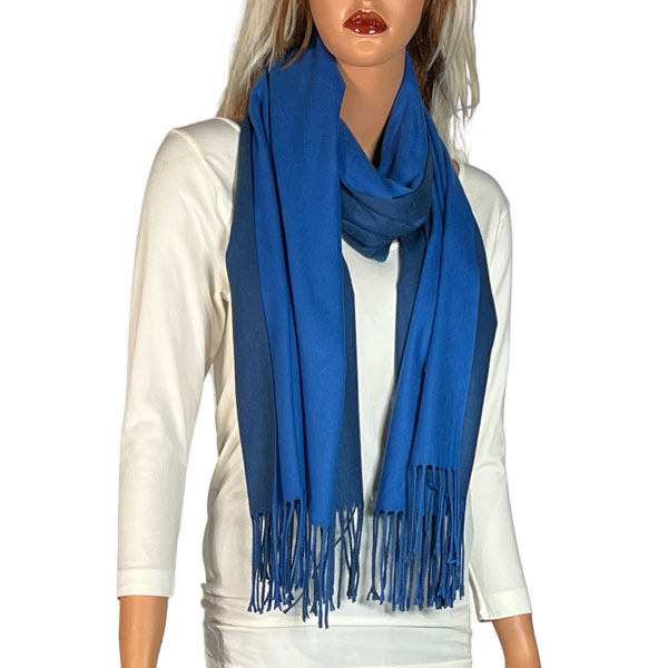 3713 - #18 Navy/Royal Blue<br>
Two Tone Cashmere Blend Shawl